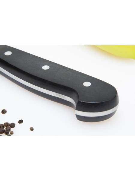 Профессиональный кованый поварской нож-рубак Classic, 25 см, черная ручка POM, Giesser. (8284 25)