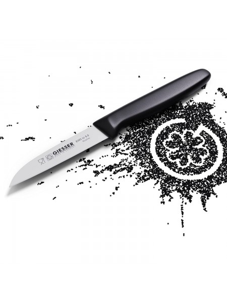 Нож кухонный профессиональный 8 см, для чистки и нарезки овощей и фруктов, ручка пп, Giesser. (8305 sp 8,0)