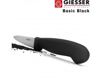 Профессиональный универсальный кухонный шеф нож, 13 см, ручка TPE черная, Giesser. (8335 13)
