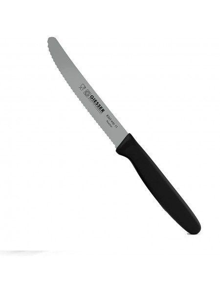 Нож волнистый профессиональный 11 см, для чистки и нарезки овощей и фруктов, ручка пп, Giesser. (8365 wsp 11)