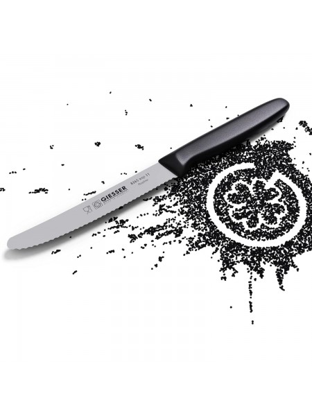 Нож волнистый профессиональный 11 см, для чистки и нарезки овощей и фруктов, ручка пп, Giesser. (8365 wsp 11)