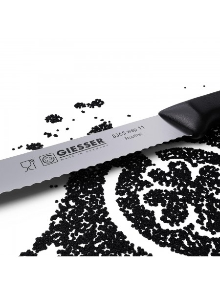 Нож волнистый профессиональный 11 см, для чистки и нарезки овощей и фруктов, ручка пп, Giesser. (8365 wsp 11)