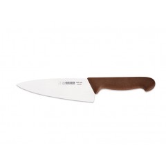 Профессиональный поварской шеф нож, 16см, ручка коричневая TPE, Giesser. (8455 16 br)