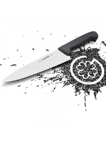 Профессиональный поварской шеф нож, 20 см, ручка TPE черная, Giesser. (8455 20)