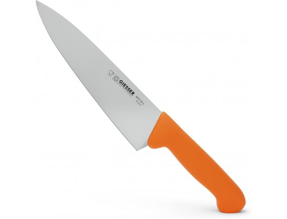 Профессиональный поварской шеф нож, 20 см, ручка TPE желтая, Giesser. (8455 20 g)