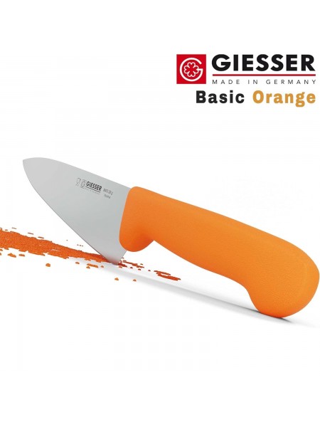 Профессиональный поварской шеф нож, 20 см, ручка TPE желтая, Giesser. (8455 20 g)