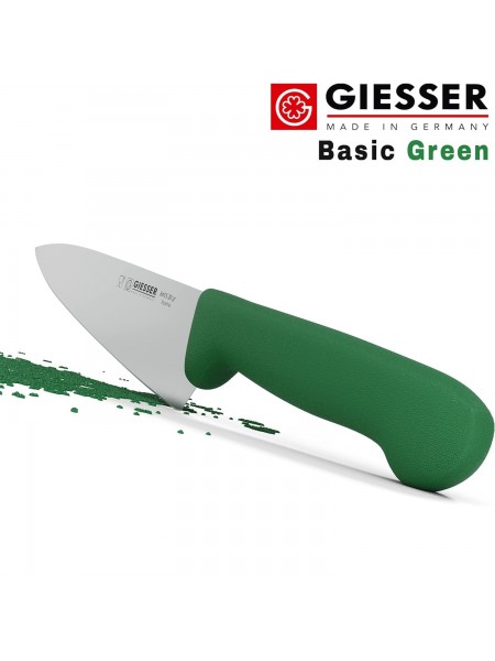Профессиональный поварской шеф нож, 20 см, ручка TPE зеленая, Giesser. (8455 20 gr)