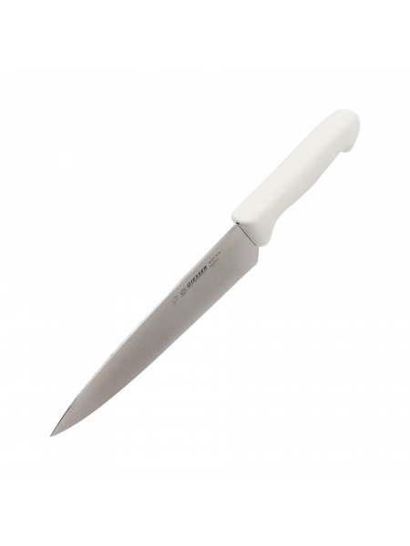 Профессиональный поварской шеф нож, 20 см, ручка TPE белая, Giesser. (8455 20 w)