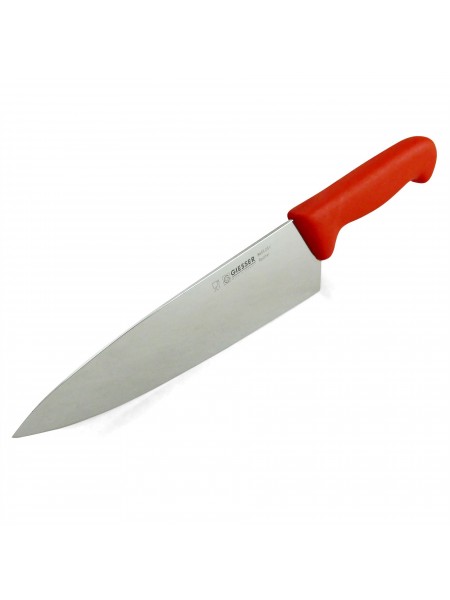 Профессиональный поварской шеф нож, 23 см, ручка TPE красная, Giesser. (8455 23 r)