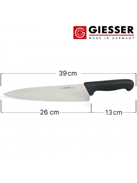 Профессиональный поварской шеф нож, 26 см, ручка TPE, Giesser. (8455 26)