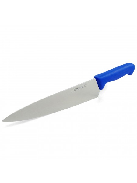 Профессиональный поварской шеф нож, 26 см, ручка TPE синяя, Giesser. (8455 26 b)