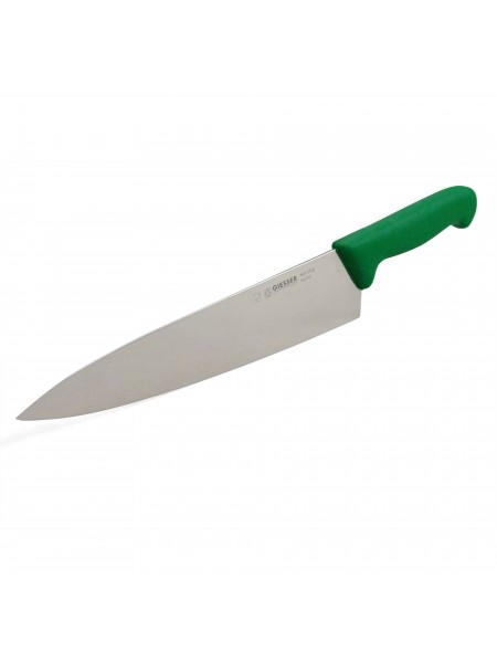 Профессиональный поварской шеф нож, 26 см, ручка TPE зеленая, Giesser. (8455 26 gr)
