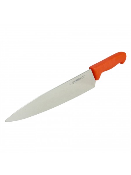 Профессиональный поварской шеф нож, 26 см, ручка TPE красная, Giesser. (8455 26 r)