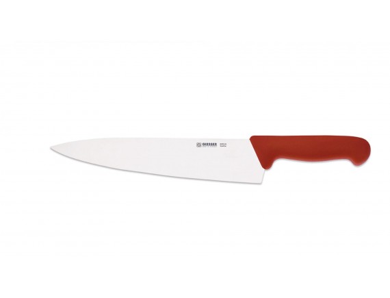 Профессиональный поварской шеф нож, 26 см, ручка TPE красная, Giesser. (8455 26 r)