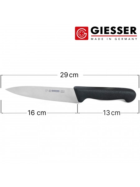 Узкий профессиональный поварской шеф нож, 16 см, ручка TPE, Giesser. (8456 16)