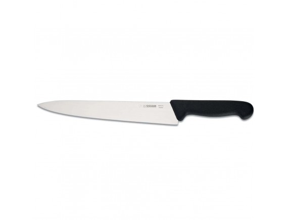 Узкий профессиональный поварской шеф нож, 23см, ручка TPE черная, Giesser. (8456 23)