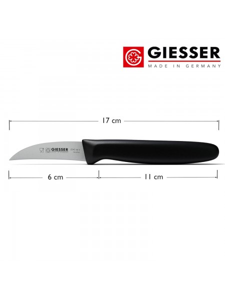 Профессиональный поварской нож для карвинга - нож коготь, 6 см, ручка пп, Giesser. (8545 sp 6)