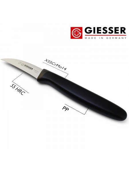 Профессиональный поварской нож для карвинга - нож коготь, 6 см, ручка пп, Giesser. (8545 sp 6)