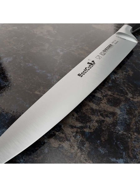 Нож кухонный BestCutX55 кованый профессиональный, 18 см, для разделки рыбы и мяса, черная ручка PSU, Giesser. (8664 18)