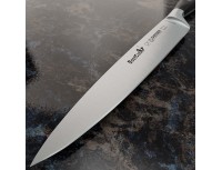 Нож кухонный BestCutX55 кованый профессиональный, 15 см, для нарезки ветчины, черная ручка PSU, Giesser. (8670 15)
