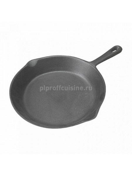Сковорода чугунная круглая, с ручкой D=25 см, Proff Cuisine. (92001014)