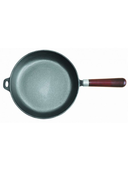 Сковорода профессиональная, чугунная с деревянной ручкой D=28 cм, Proff Cuisine. (92001135)