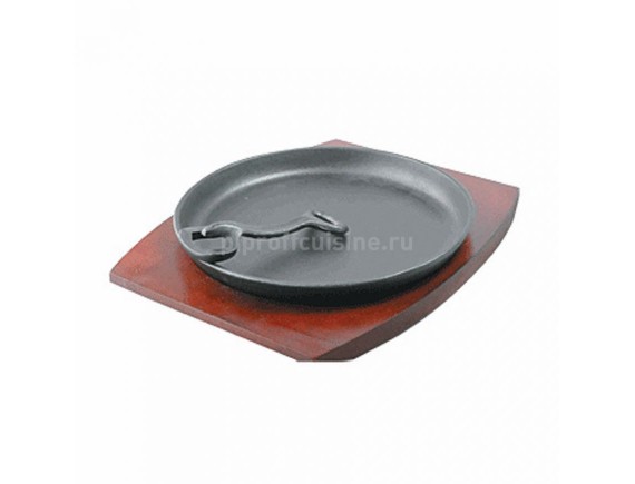 Сковорода для запекания, чугунная круглая на подставке, бордового цвета D=24 см, Proff Cuisine. (92001238)