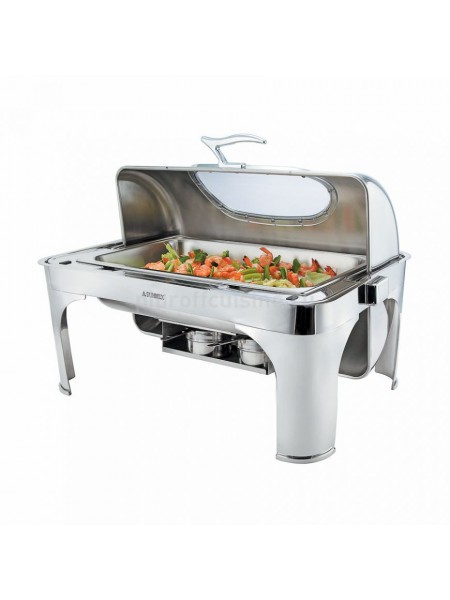 Мармит сервировочный с откидной крышкой и обзорным стеклом «ролл-топ»«Sunnex» 70х53х35 см, 8.5 л, Proff Cuisine. (92001482)