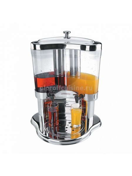 Диспенсер сервировочный для соков, молока и т.д. (2 колбы по 5 л), Proff Cuisine. (92001489)