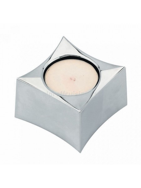 Подсвечник на стол для чайной свечи, сервировочный, «REGENT» (5.5x5.5 h=4 см, нержавеющая сталь), Proff Cuisine. (95001138)