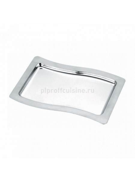Сервировочное блюдо прямоугольное, «Волна» нержавеющая сталь, 28.5x20 cм «Regent», Proff Cuisine. (95001173)