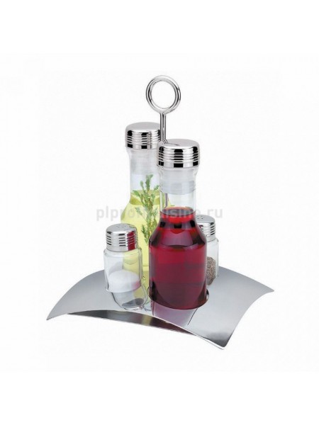 Набор для специй «Regent» 4 предмета на подставке с ручкой, Proff Cuisine. (95001187)