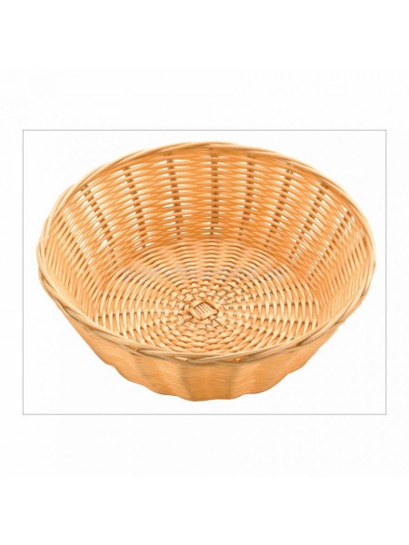 Круглая хлебница плетеная из полиротанга, D=20, H=7 см, пластик, Proff Cuisine. (95001192)