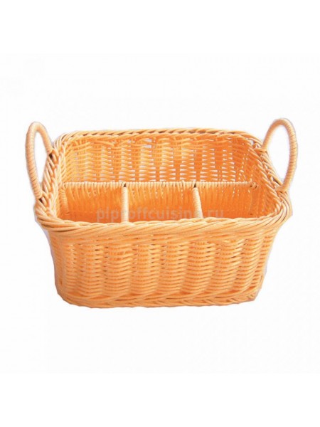 Подставка для столовых приборов, цвет бежевый, 25x19x12 см LQ-P.L., полиротанг, пластик, Proff Cuisine. (95001247)