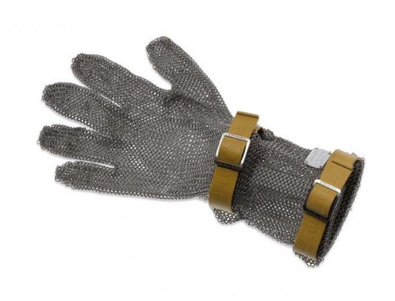Кольчужная перчатка для разделки мяса, с манжетой 8 см, нержавеющая сталь, размер XXS, Euroflex. (9590 08 br)