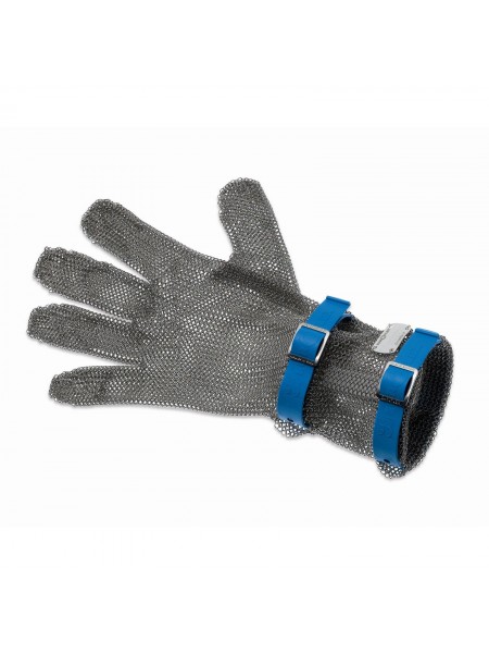 Кольчужная перчатка для разделки мяса, с манжетой 8 см, нержавеющая сталь, размер L, Euroflex. (9590 08 b)