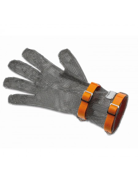 Кольчужная перчатка для разделки мяса, с манжетой 8 см, нержавеющая сталь, размер XL, Euroflex. (9590 08 or)