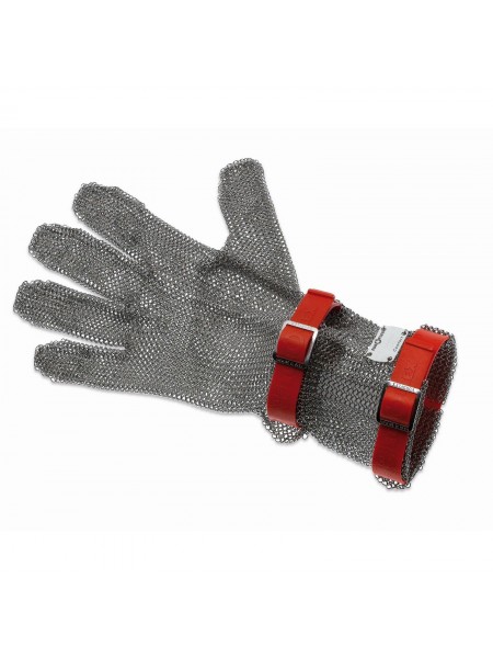 Кольчужная перчатка для разделки мяса, с манжетой 8 см, нержавеющая сталь, размер M, Euroflex. (9590 08 r)