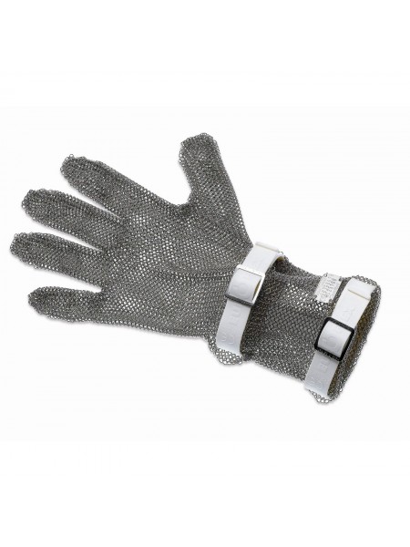 Кольчужная перчатка для разделки мяса, с манжетой 8 см, нержавеющая сталь, размер S, Euroflex. (9590 08 w)