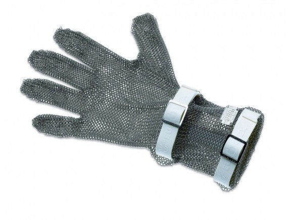 Кольчужная перчатка для разделки мяса, с манжетой 8 см, нержавеющая сталь, размер S, Euroflex. (9590 08 w)
