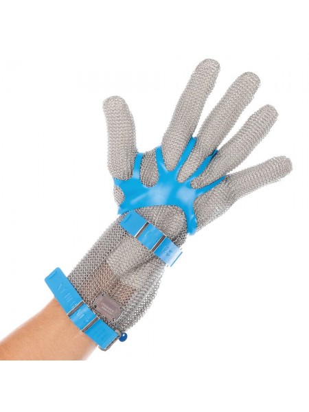 Держатель-утяжка уплотнительная перчатки мясника, синяя, Giesser. (9594 b)