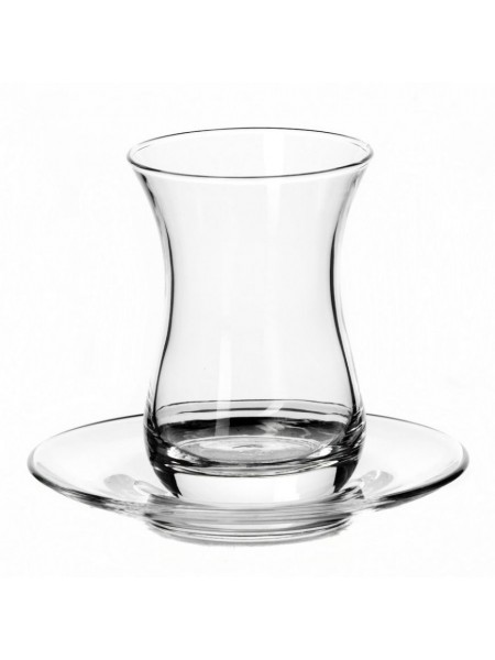 Стаканчик для чая+розетка, стекло, 160мл, H=95мм, прозрачный, Pasabahce. (96308)