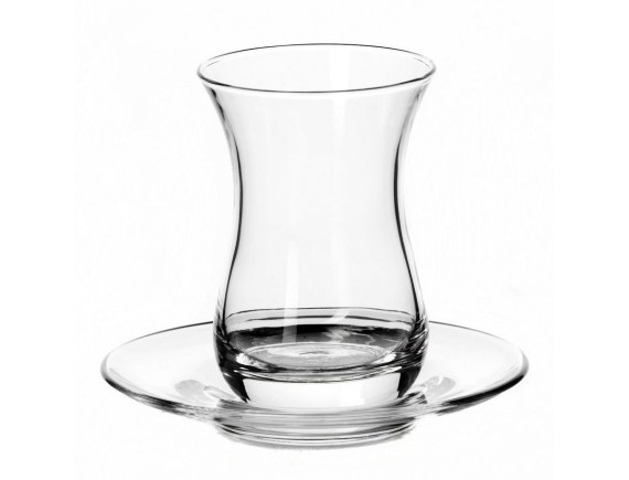 Стаканчик для чая+розетка, стекло, 160мл, H=95мм, прозрачный, Pasabahce. (96308)
