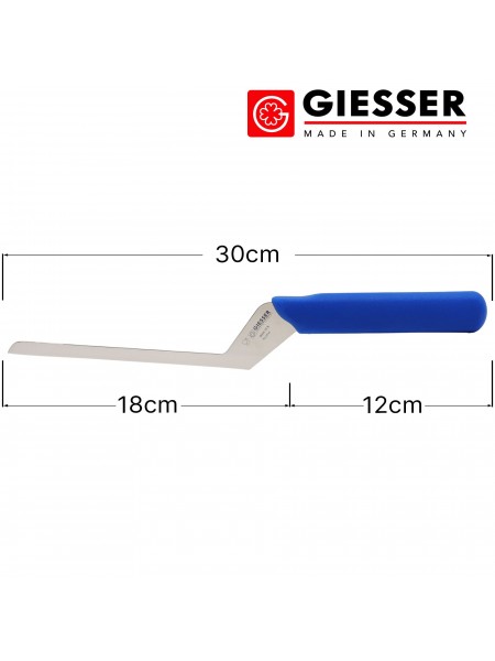 Профессиональный нож для резки мягких сыров, 15 см, ручка TPE синяя, Giesser. (9645 15 b)