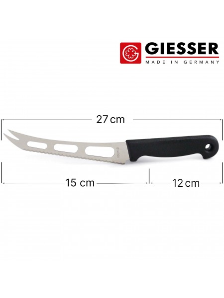 Профессиональный нож для резки мягкого сыра, 15 см, ручка пп, Giesser. (9655 sp 15)