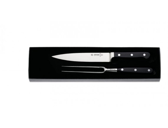 Поварской набор из 2 позиций: поварской нож 18 см и вилка для мяса 12 см, ручка POM, Giesser. (9770)