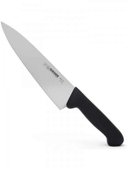 Набор кухонных поварских профессиональных ножей из 5 позиций на подставке, ручка TPE, Giesser. (9891 b5)