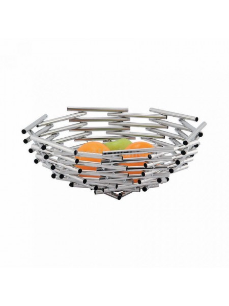 Фруктовница для сервировки стола, нержавеющая сталь (d=34, h=13 cм) «Kamspring», Proff Cuisine. (99000062)