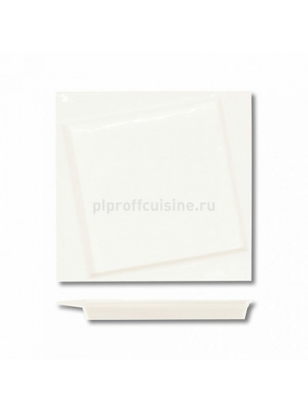 Тарелка квадратная, cмещенное дно, 20*20 cм Kunst Werk «Black Label, Proff Cuisine. (99000074)