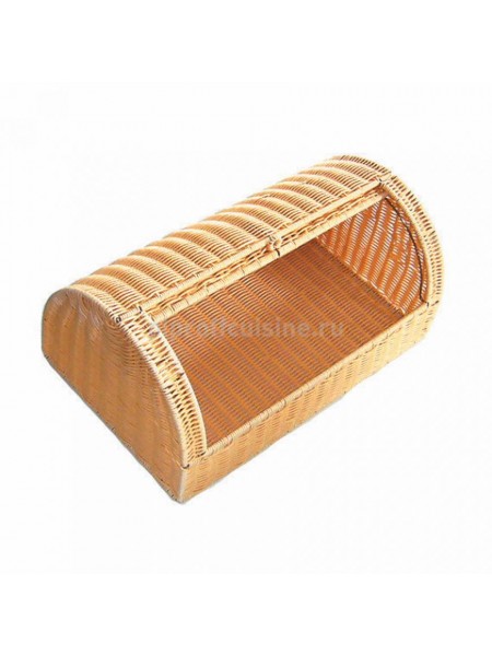 Прямоугольная плетеная подставка для выкладки выпечки 41x29x16 см, цвет бежевый, пластик, Proff Cuisine. (99000089)